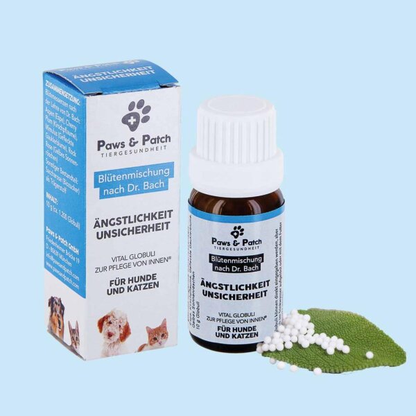 Paws & Patch Blütenmischung nach Dr. Bach bei Ängstlichkeit und Unsicherheit 10g
