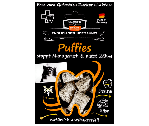 QCHEFS Puffies für Hunde 65g - Zahnpflege