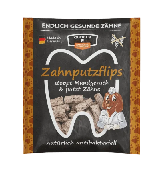 QCHEFS Zahnputzflips für Hund 35g – Zahnpflege