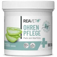 REAVET Ohren Pflege Pads 100 Stück für Hunde...