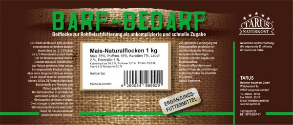 Beiflocken Mais-Naturflocken mit Gemüse 1kg