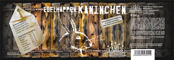 Tarus Edelhappen Kaninchen 800g pur - Reinfleischdose