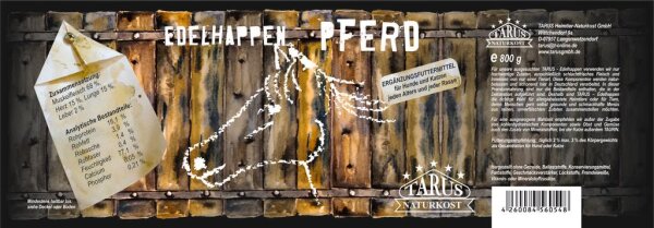 Tarus Edelhappen Pferd 800g pur - Reinfleischdose