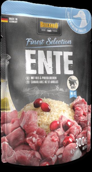 BELCANDO® Finest Selection - Ente mit Reis & Preiselbeeren 300g Frischebeutel