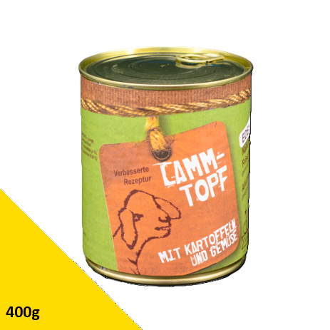 Tarus Naturkost Hund - Edel Menü Dose: Lammtopf mit Kartoffeln & Gemüse 400g