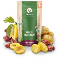 Herrmanns Hunde Pouches - Adult Hirsch mit Kartoffel & Quitte - 150g Hunde Nassfutter