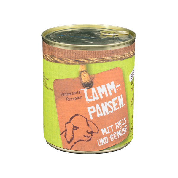 Tarus Naturkost Hund - Edel Menü Dose: Lammpansen mit Reis & Gemüse 800g 6er Pack
