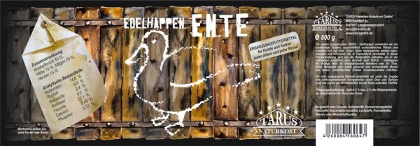 Tarus Edelhappen Ente 800g pur - 6er Pack Reinfleischdosen