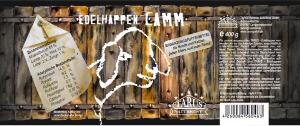 Tarus Edelhappen Lamm 400g pur - 12er Pack Reinfleischdosen
