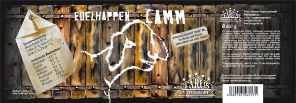 Tarus Edelhappen Lamm 800g pur - 6er Pack Reinfleischdosen