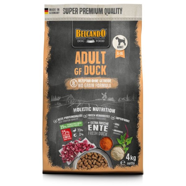 BELCANDO® Trockenfutter Adult GF Duck 4kg für Hunde