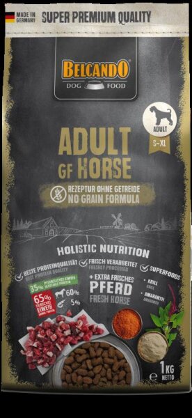 BELCANDO® Trockenfutter Adult GF Horse 1kg für Hunde