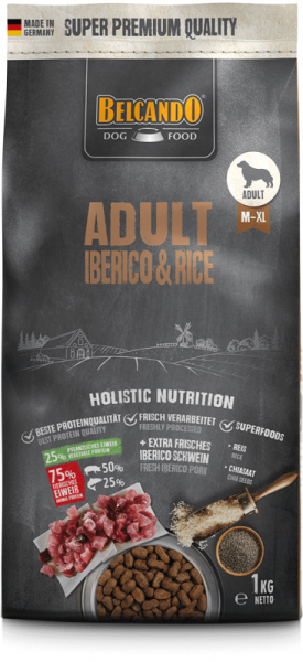 BELCANDO® Trockenfutter Adult Iberico & Reis 1kg für Hunde