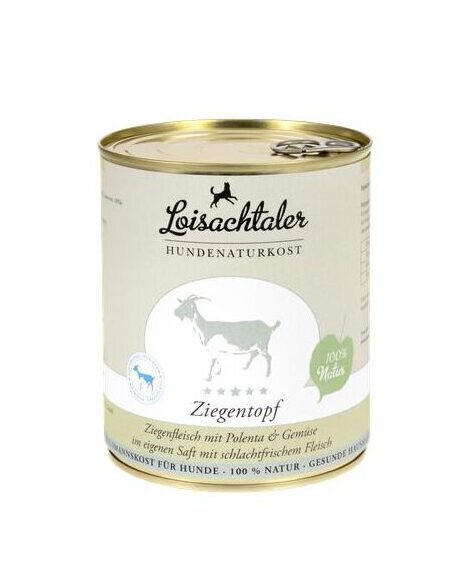 Loisachtaler Menü - Ziegentopf 800g Nassfutter für Hunde