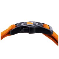 Hunde-Halsband mit NFC Chip Orange - mit Plakette zum Gravieren - Memopet