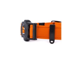 Hunde-Halsband mit NFC Chip Orange - mit Plakette zum Gravieren - Memopet