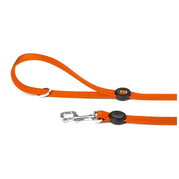 Flachleine Orange mit Memopet NFC Chip