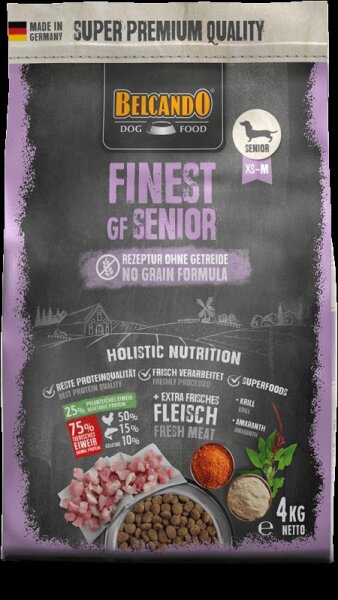 BELCANDO® Trockenfutter Finest GF Senior 4kg für Hunde