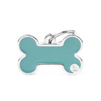 Charms: Hellblauer Knochen XL Aluminium -...