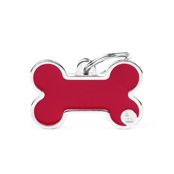 Charms: Roter Knochen XL Aluminium - Schmuckanhänger zum Gravieren