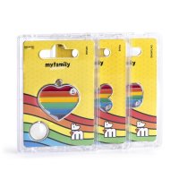 Charms: Regenbogenfarben Knochen groß - Schmuckanhänger zum Gravieren