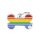 Charms: Regenbogenfarben Knochen groß - Schmuckanhänger zum Gravieren