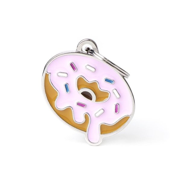 Charms: Rosa Donut - Schmuckanhänger zum Gravieren