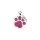 Charms: Pink mit Glitzer Pfote - Schmuckanhänger zum Gravieren