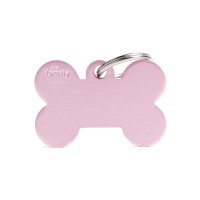 Charms: Großer Knochen Rosa Aluminium -...