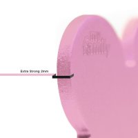 Charms: Großer Knochen Rosa Aluminium - Schmuckanhänger zum Gravieren