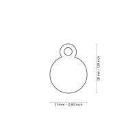 Charms: Kleiner Runder Chip Rot Aluminium -...