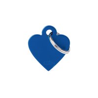 Charms: Kleines Herz Blau Aluminium -...
