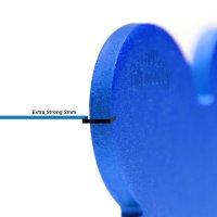 Charms: Kleines Herz Blau Aluminium - Schmuckanhänger zum Gravieren