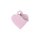 Charms: Kleines Herz Rosa Aluminium - Schmuckanhänger zum Gravieren