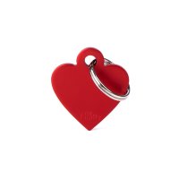 Charms: Kleines Herz Rot Aluminium - Schmuckanhänger...
