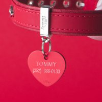 Charms: Großes Herz Rot Aluminium - Schmuckanhänger zum Gravieren