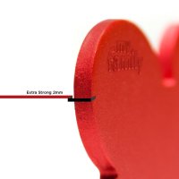 Charms: Großes Herz Rot Aluminium - Schmuckanhänger zum Gravieren