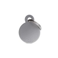 Charms: Kleiner Runder Chip Aluminium pur -...