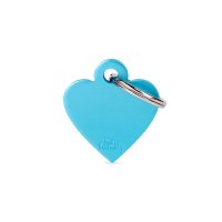 Charms: Kleines Herz Hellblau Aluminium -...