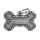 Charms: Bronx XL Knochen futuristische Plakette aus altem Silber - Schmuckanhänger zum Gravieren