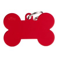 Charms: Roter Knochen XL Aluminium - Schmuckanhänger...