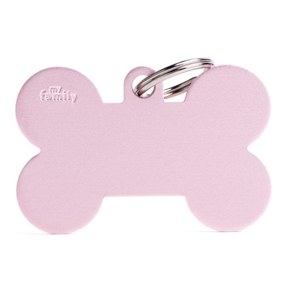Charms: Rosa Knochen XL Aluminium - Schmuckanhänger zum Gravieren