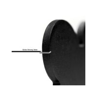Charms: Schwarzer Knochen XL Aluminium - Schmuckanhänger zum Gravieren
