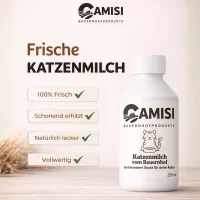 CAMISI Katzenmilch 250ml frisch vom Bauernhof Laktosereduziert mit Taurin