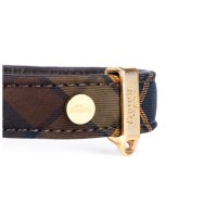 Hunde-Halsband Hermitage Tartan Braunes Leder Größe ML