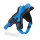 Hunde-Geschirr Y mit NFC Chip Blau - mit Plakette zum Gravieren - Memopet