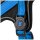 Hunde-Geschirr Y mit NFC Chip Blau - mit Plakette zum Gravieren - Memopet
