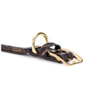 Hunde-Halsband Hermitage Tartan Braunes Leder...
