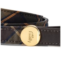 Hunde-Leine Hermitage Tartan Braunes Leder 110cm lang...