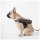 Hunde-Geschirr Y mit NFC Chip Schwarz - mit Plakette zum Gravieren - Memopet